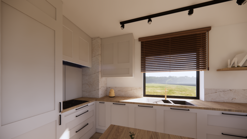 Salon i kuchnia Przylasek Rusiecki